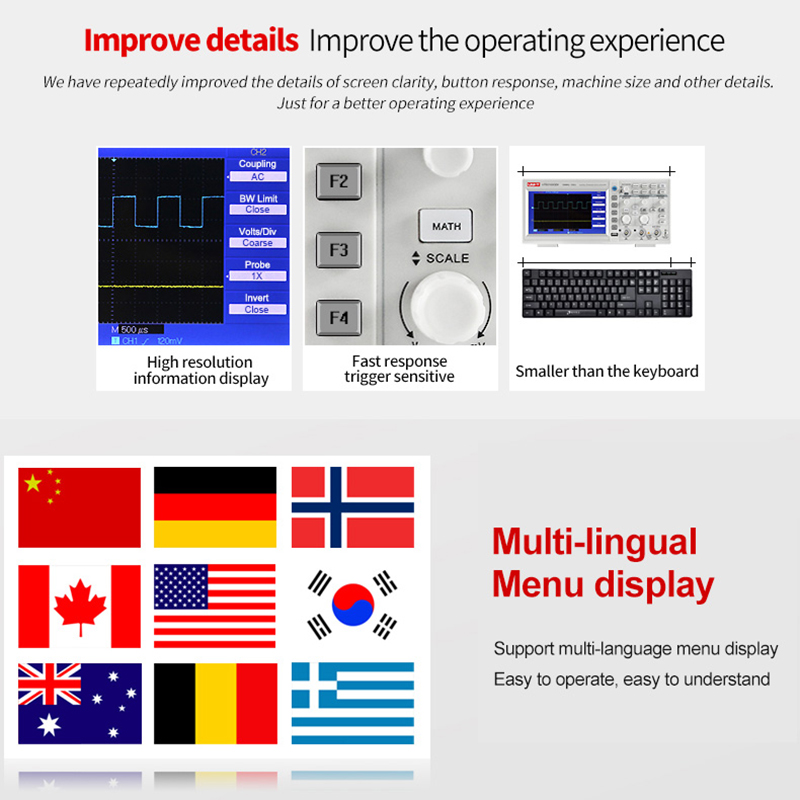 UNI-T Digital Oscilloscope UTD - Digital Storage Oscilloscope 100Mhz 评论和价格