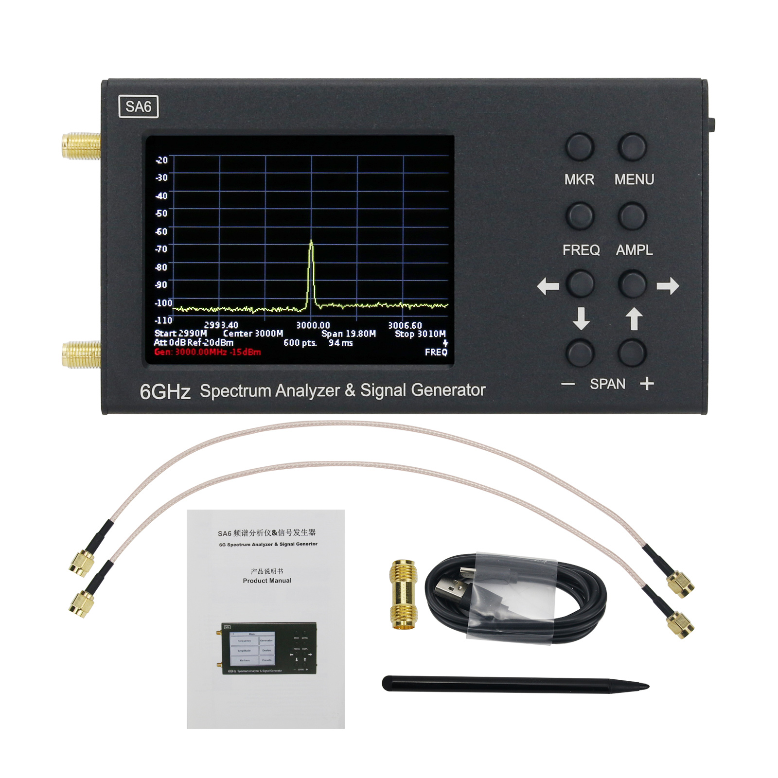 SA6 6GHz Spectrum Analyzer Sig - Signal Generator Spectrum Analyzer 评论和价格