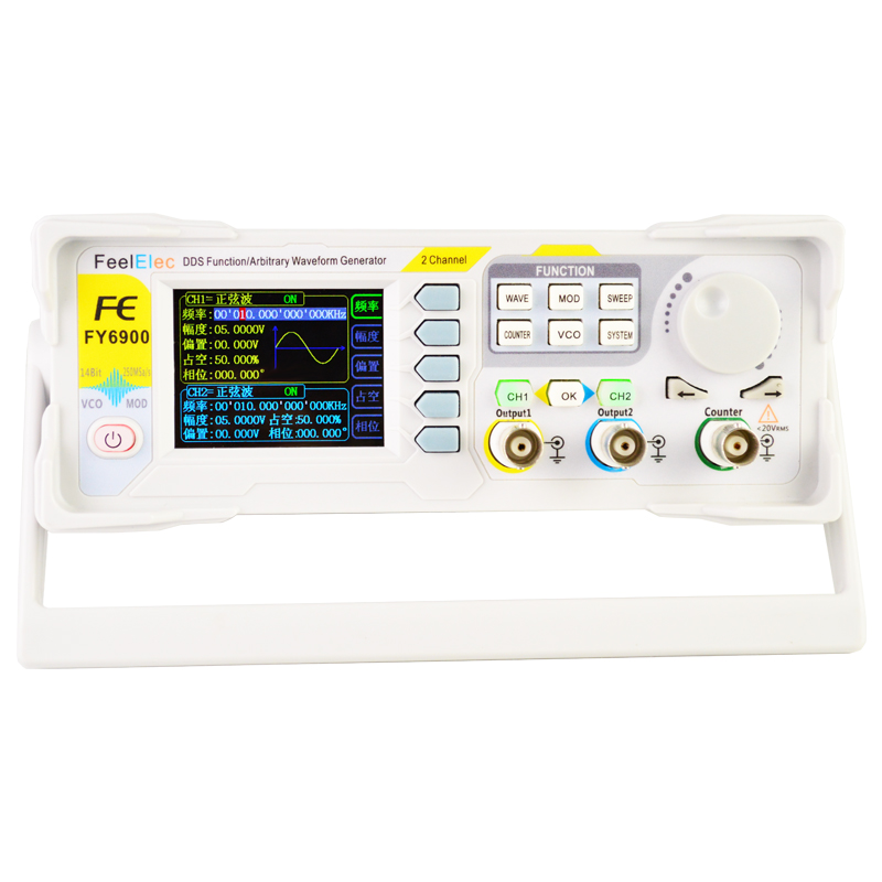 New FY6900 60MHz Dual Channel  - Function Arbitrary Waveform Generator 评论和价格